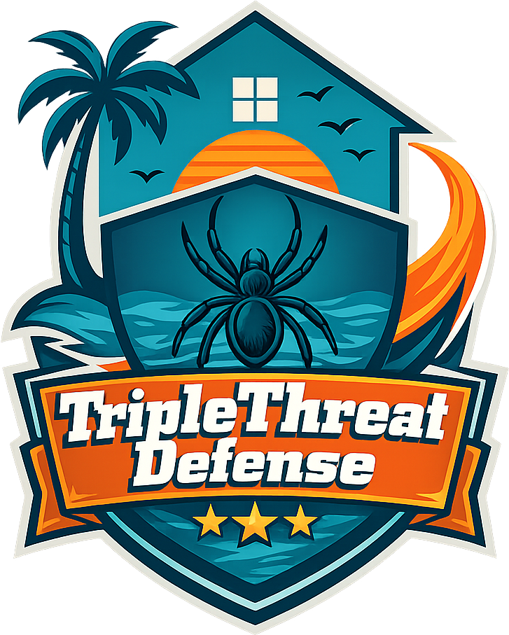 Pest control technicians preparing treatment